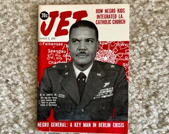 Vintage March 5, 1959 Mini JET Magazine - Negro General: Benjamin O. Davis Jr.