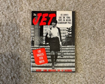 Vintage June 8, 1967 Mini JET Magazine - LBJ/MLK Tops In Negro Leadership Poll