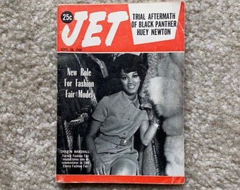 Vintage September 26, 1968 Mini JET Magazine - Trial Aftermath of Black Panther Party's Huey Newton