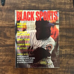 Vintage June 1973 Black Sports Magazine - Willie Mays / Bobby Tolan (Baseball)
