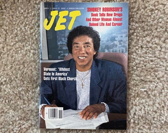 Vintage March 13, 1989 JET Magazine - Smokey Robinson - Tells How Drugs and Other Women Almost Ruined Him (Motown)