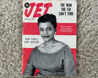 Vintage March 29, 1956 Mini JET Magazine - New York's Lady Builder