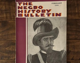 Rare February 1941 Negro History Bulletin (Magazine) Haiti & Latin America / Black History / African American / Cool Gift