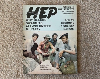 Vintage January 1974 HEP Magazine - The Intruders / Crime in the Streets / Blacks in the Military