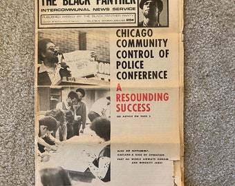 Original & Complete June 9, 1973 Issue: Black Panther Party Newspaper - Chicago Community Control of Police Conference