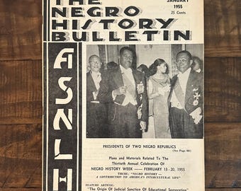 Scarce January 1955 Negro History Bulletin (Magazine) Haiti & Liberia / Black History / African American / Cool Gift