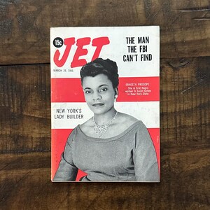 Vintage March 29, 1956 Mini JET Magazine - New York&#39;s Lady Builder