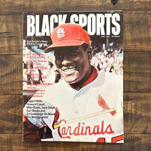 Vintage June 1971 Black Sports Magazine - Bob Gibson - Volume 1, Number 2 (African American / Baseball / St. Louis Cardinals)