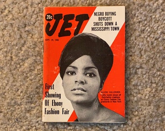 Vintage September 29, 1966 Mini JET Magazine - First Showing of Ebony Fashion Fair
