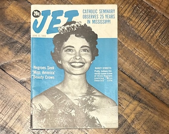 Vintage June 11, 1959 Mini JET Magazine - Negroes Seek "Miss America" Beauty Crown