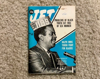 Vintage August 14, 1969 Mini JET Magazine - Ralph Wins Tough Fights For Blacks