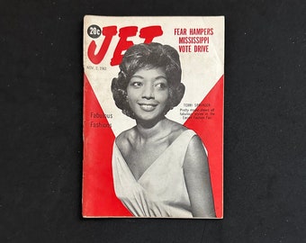 Vintage November 2, 1961 Mini JET Magazine - Fear Hampers Mississippi Vote Drive