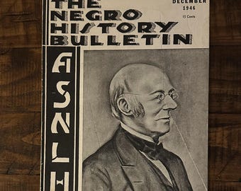 Scarce December 1946 Negro History Bulletin (Magazine) 31st Annual Meeting / Black History / African American / Cool Gift