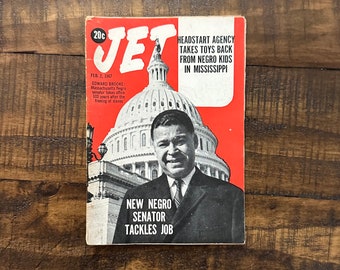 Vintage February 2, 1967 Mini JET Magazine - New Negro Senator Tackles Job (Edward Brooke)