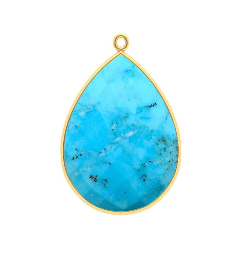 Aqua Chalcedony 10mm Oval Briollete 925 Sterling Silver Gold Plated Prong Ring
