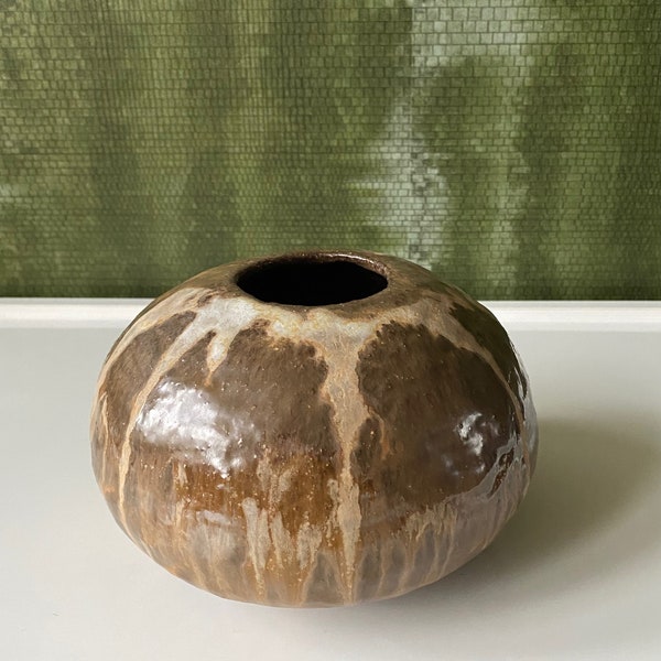 Great vintage fat lava vase from the 60s. midcentury, pottery, ceramics, 60er.