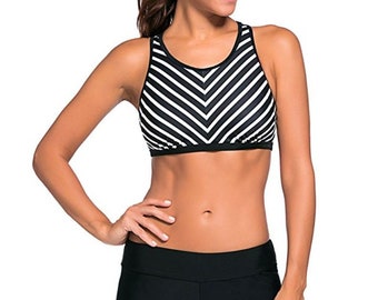 Sport Bra Swim Trunk 2pcs Swimsuit