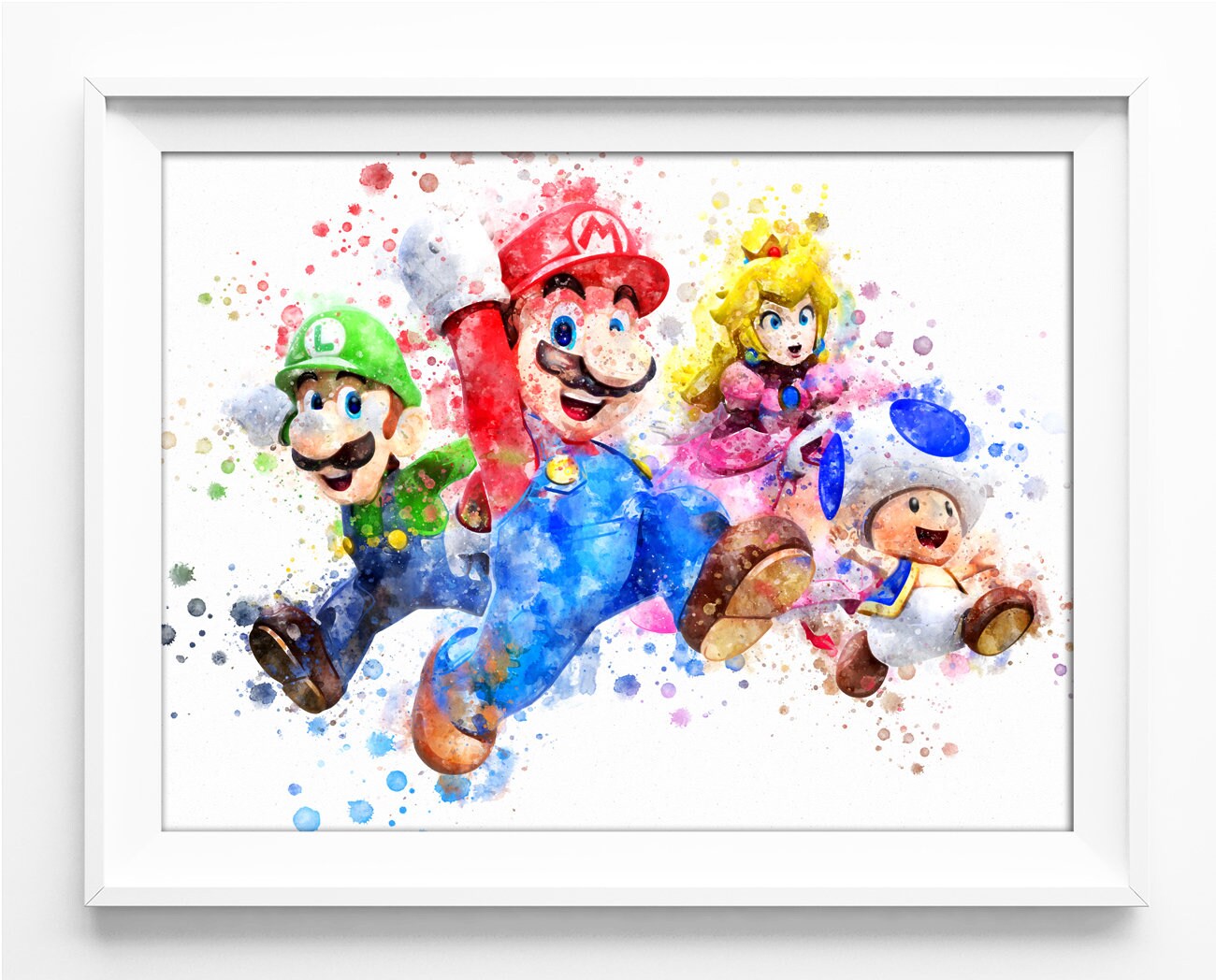 Luigi Mario Peach Super Mario Bros Print Mario Bros Printable Etsy