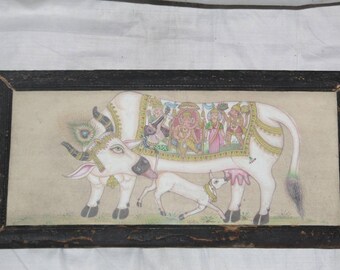 Cow mother Caring painting