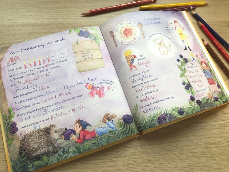 Friendship book, friendship album Waldorf kindergarten and school image 3