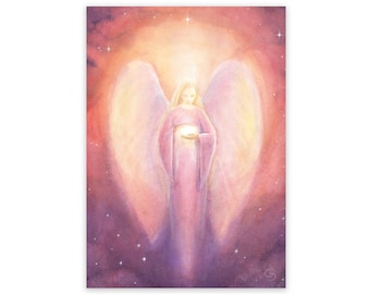 Engel ansichtkaart, hartlicht