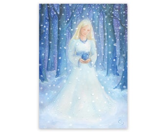 Postcard Queen Winter, Waldorf Seasonal Table