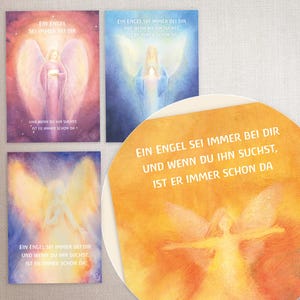 Angel postcard with saying, choice of motif
