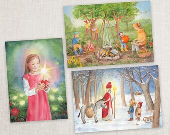 Autumn/Advent postcard set