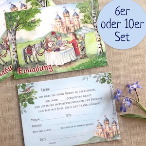 Uitnodigingskaarten ridders / middeleeuws