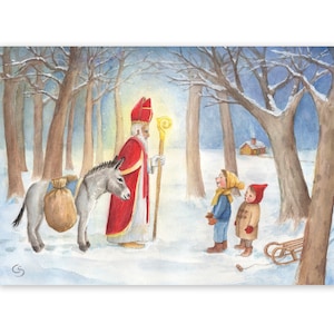 Cartes postales Saint-Nicolas, table saisonnière Waldorf