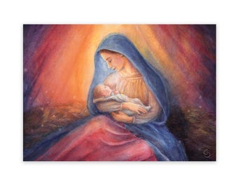 Postcard Holy Night, Christmas