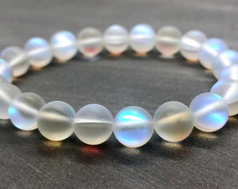 Angel Aura Quartz Bracelet - Calming and Healing Spiritual Jewelry, Good Luck Positive Yoga Jewelry