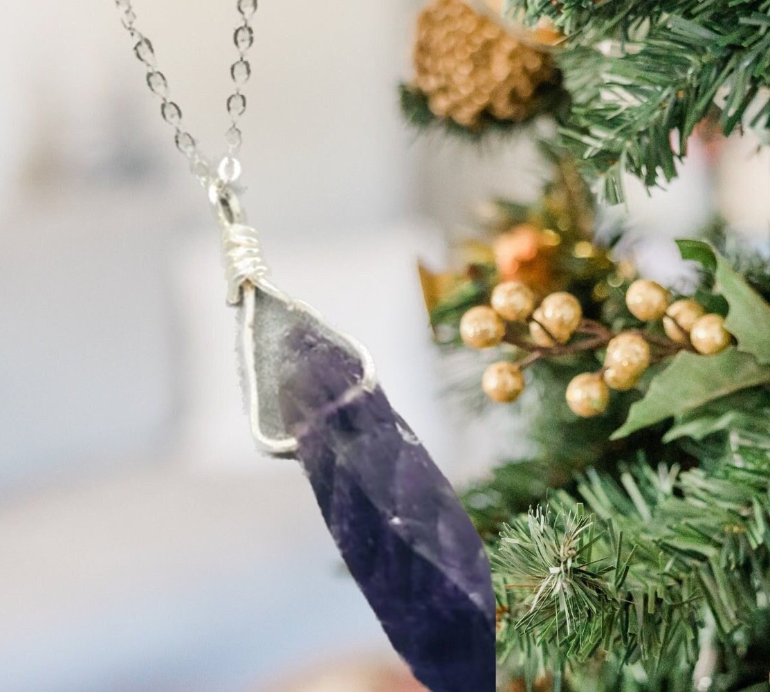 Amethyst Pendant Necklace By ASANA Crystals [40% Sale]