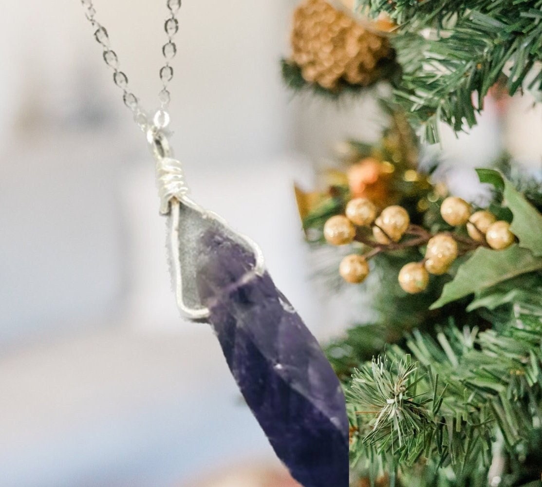 Raw Amethyst Necklace