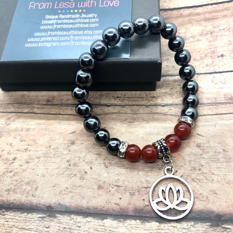 Hematite Bracelet Red Jade Bracelet Antiinflammation Etsy