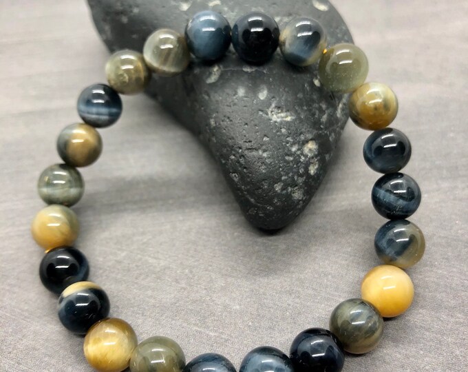 Natural Dream Tiger Eye Bracelet, Chakra Energy Bracelet, Power Protection Bracelet, Men, Women, Yoga Meditation Bracelet