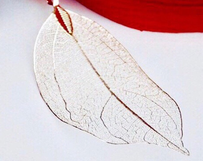 Real Leaf Necklace Sterling Silver