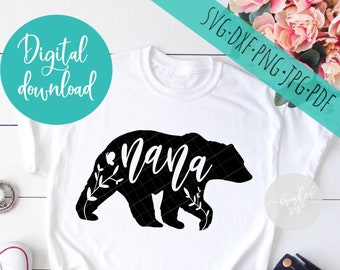 Download Grandma bear svg | Etsy