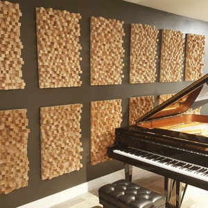 Genuine Wood Sound Diffusers - 34&quot; x 24&quot; (2 pack + FREE SHIPPING in USA!)