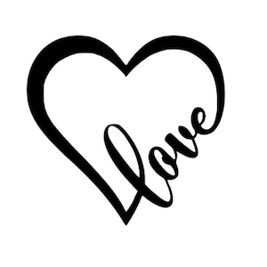 Liebe SVG - Liebe Herz SVG - Herz SVG - Digital Download - Cricut Dateien - Cut Dateien - PNG 300 - Sublimation