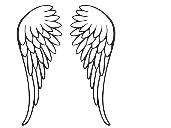 Angel Wings SVG - Memorial SVG - Wings svg - Angels - Cricut files - Cut files - Digital Download - Instant Download -