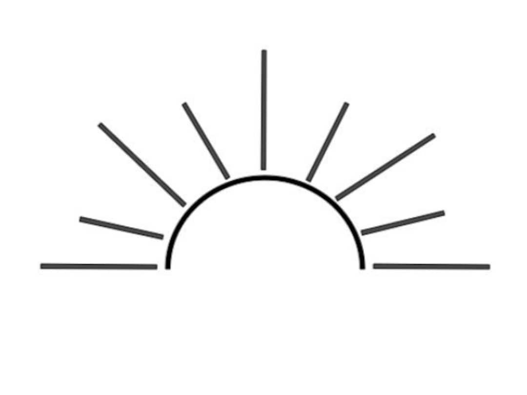 Halbe Sonne SVG einfache Sonne SVG minimalistische Sonne - Etsy Österreich