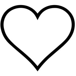 Coeur minimaliste SVG PNG - coeur simple SVG - amour Png - mariage - anniversaire - fichiers de coupe cricut - téléchargement numérique = 300 dpi