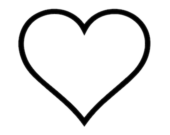 Heart SVG  PNG - Simple Heart SVG - Love Png - minimalist heart - Wedding - Anniversary - cricut cut files - Digital Download = 300 dpi