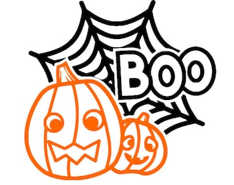 Pumpa Boo SVG – Halloween Cricut Cut-fil (digital nedladdning)