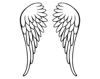 Ailes d'ange SVG et PNG - Memorial SVG - ailes svg - anges - fichiers Cricut - fichiers coupés - téléchargement numérique - téléchargement immédiat -