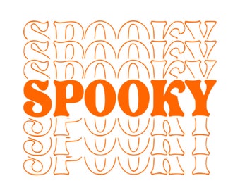Spöklik staplad Halloween SVG – Bus eller godis-klippfil (digital nedladdning)