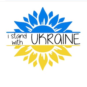 Estoy con Ucrania SVG PNG - Paz - Paz mundial - Zelensky - png 300 dpi Sublimación - Descarga digital - Archivo de corte Cricut - Girasol