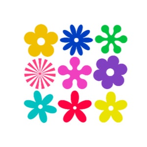 Retro Flower Power SVG - Svg and Sublimation Files - Groovy SVG - Vintage  - Hippie - 70&#39;s  - 60&#39;s - Digital Download - Cricut Cut File