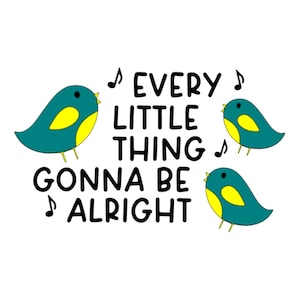 Jedes kleine Ding SVG - Jedes kleine Ding wird in Ordnung sein - PNG 300 dpi - Bob Marley SVG - Digital Download - Cricut Cut Datei - Auto Aufkleber